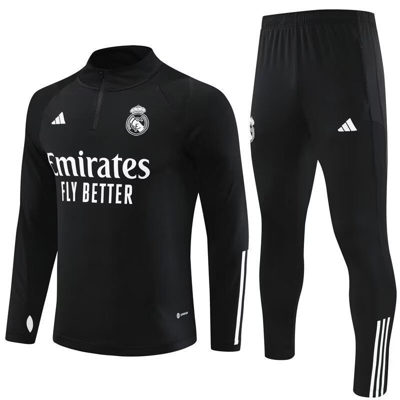 AAA Quality Real Madrid 23/24 Tracksuit - Black/White